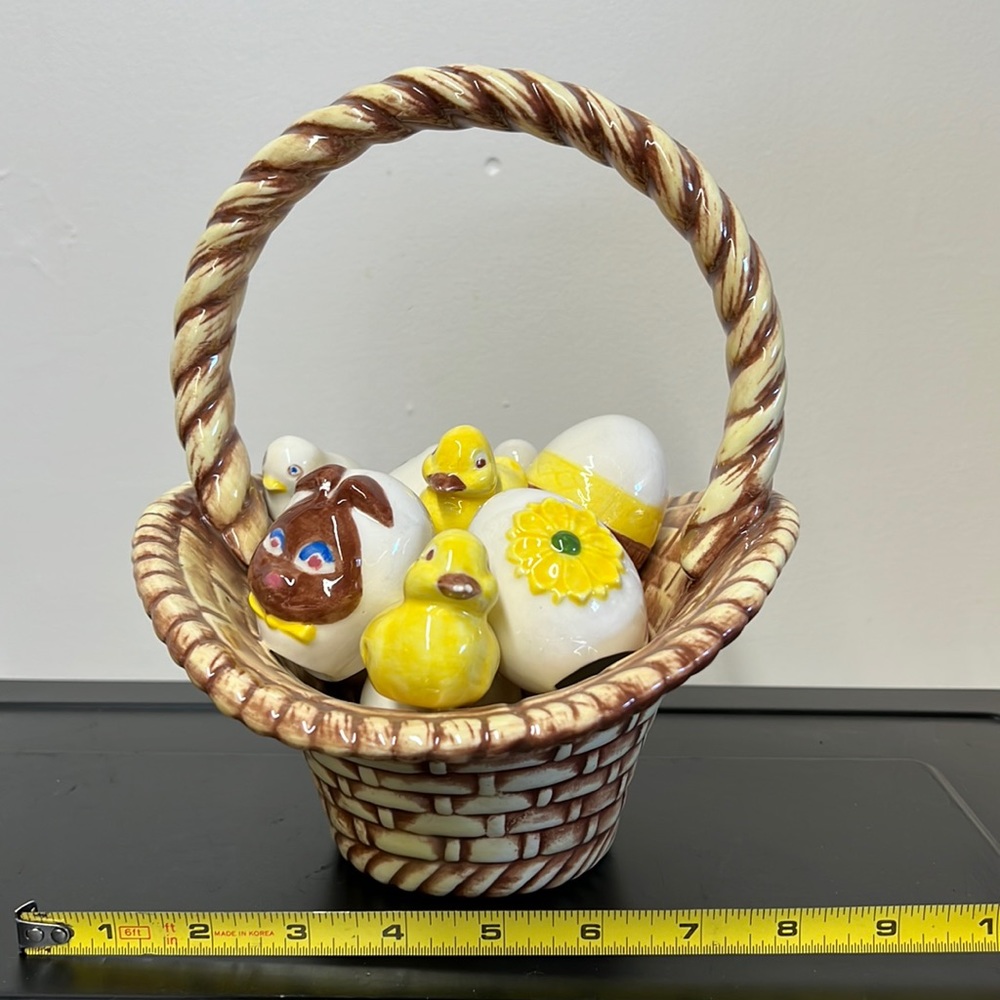 Vintage ceramic Easter basket
